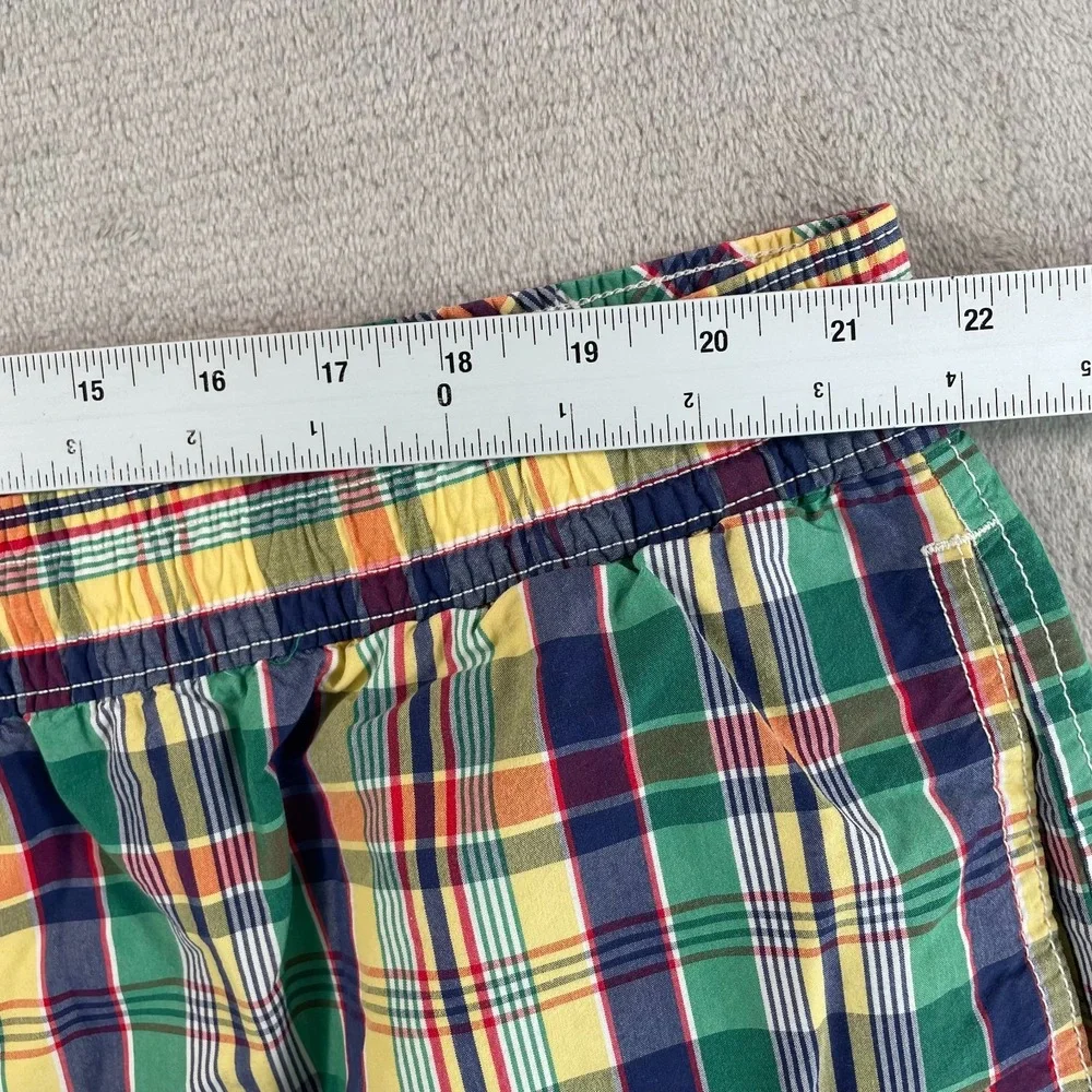 Vintage Polo Ralph‎ Lauren Swim Trunks Men 4XB 42W Multi Madras Plaid Mesh Lined